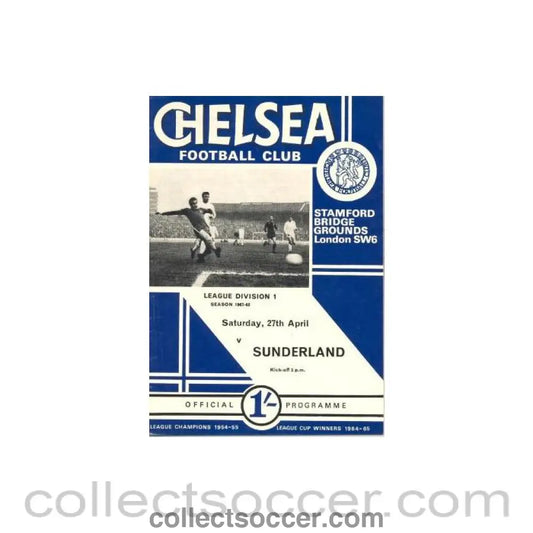 1968 - Chelsea v Sunderland official programme 27/04/1968