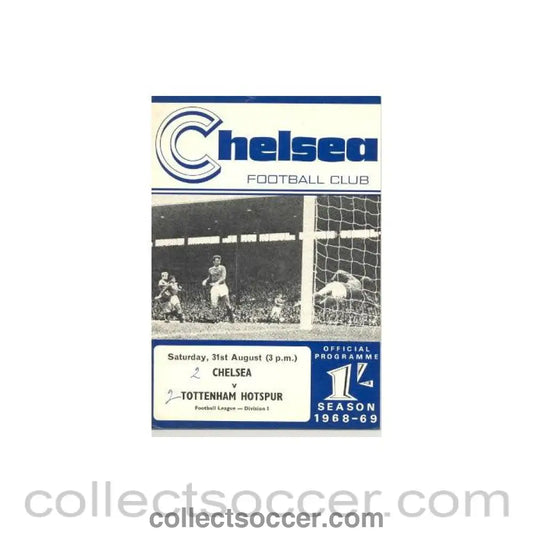 1968 - Chelsea v Tottenham Hotspur official programme 31/08/1968