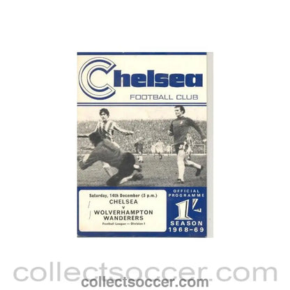 1968 - Chelsea v Wolverhampton Wanderers official programme 14/12/1968