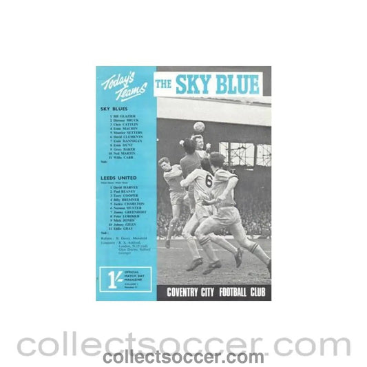 1968 - Coventry City v Leeds United official programme 13/04/1968 Football League - Collect Soccer