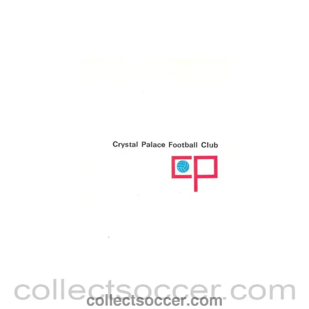 1968 - Crystal Palace v Aston Villa official programme 03/02/1968 - Collect Soccer
