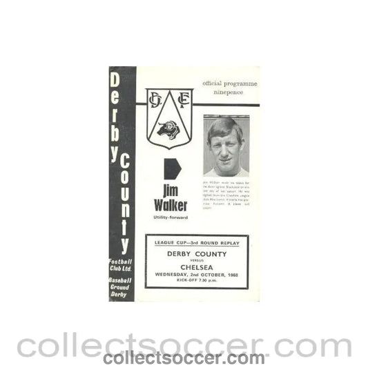 1968 - Derby County vChelsea official programme 02/10/1968