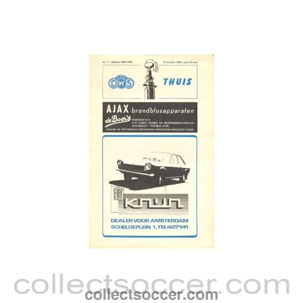 1968 - DWS v Chelsea official programme 30/10/1968 - Collect Soccer