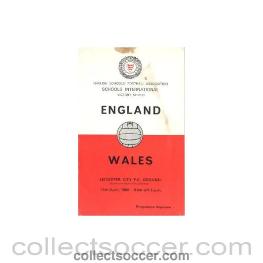 1968 England v Wales official programme 13/04/1968 - Collect Soccer
