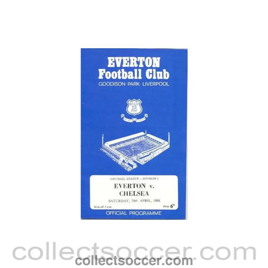 1968 - Everton vChelsea official programme 20/04/1968
