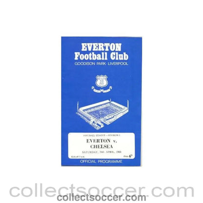 1968 - Everton vChelsea official programme 20/04/1968 - Collect Soccer