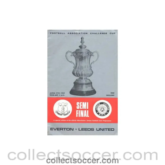 1968 F.A. Cup Semi-Final Everton v Leeds United official programme 27/04/1968