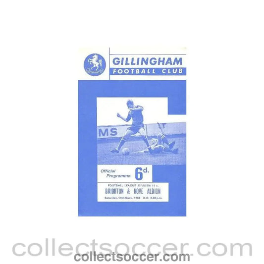 1968 - Gillingham v Brighton & Hove Albion 14/09/1968 - Collect Soccer
