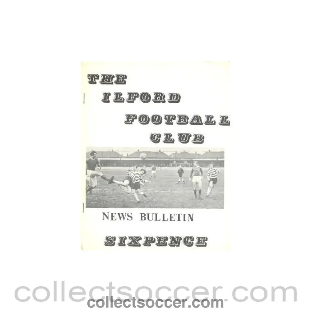 1968 - Ilford Football Club News Bulletin of season 1968-1969