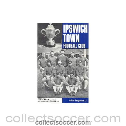 1968 - Ipswich Town v Tottenham Hotspur official programme 26/10/1968 Football League - Collect Soccer