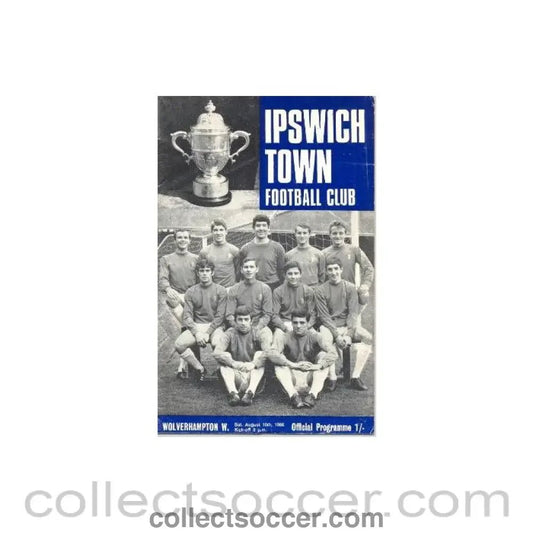 1968 - Ipswich Town v Wolverhampton Wanderers official programme 10/08/1968 - Collect Soccer