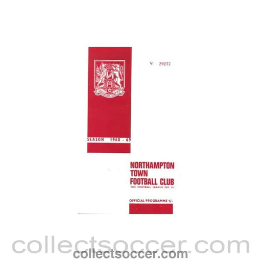 1968 - Northampton Town v Gillingham official programme 05/11/1968 Football League - Collect Soccer