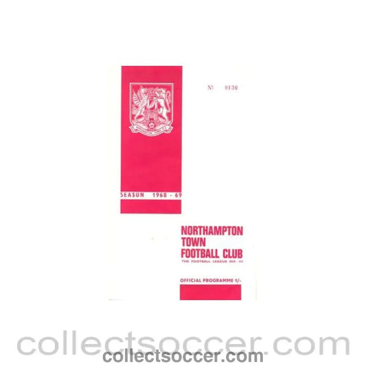 1968 - Northampton Town v Swindon Town official programme 26/11/1968 Football League - Collect Soccer