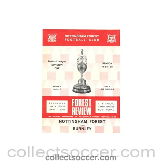 1968 - Nottingham Forest v Burnley official programme 10/08/1968 - Collect Soccer