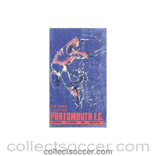 1968 - Portsmouth v Preston North End official programme 09/10/1968 - Collect Soccer