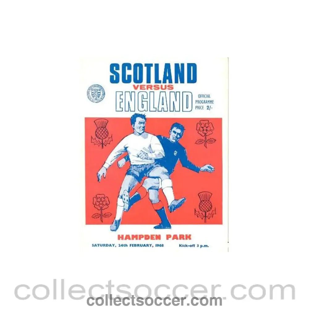 1968 Scotland v England official programme 24/02/1968 - Collect Soccer