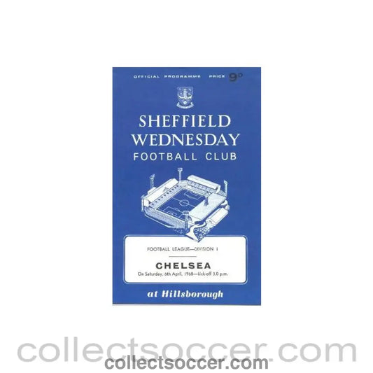 1968 - Sheffield Wednesday vChelsea official programme 06/04/1968