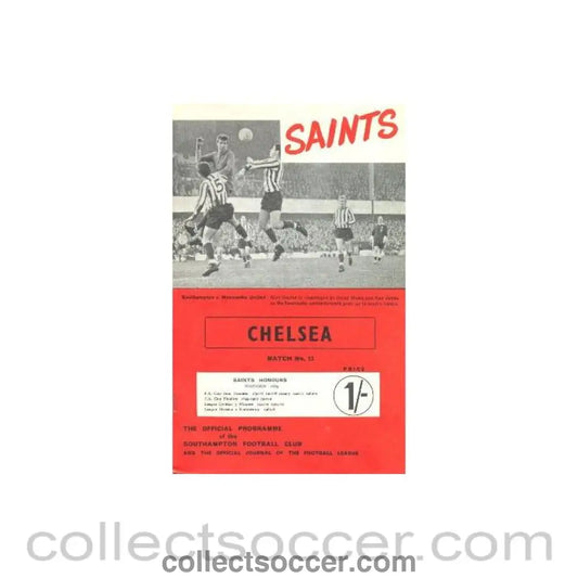 1968 - Southampton vChelsea official programme 06/01/1968