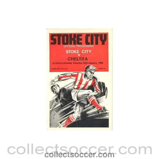 1968 - Stoke City vChelsea official programme 20/01/1968