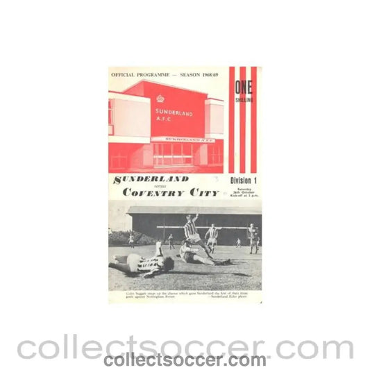 1968 - Sunderland v Coventry City official programme 26/10/1968 Football League - Collect Soccer