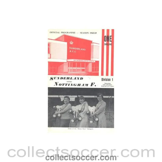 1968 - Sunderland v Nottingham Forest official programme 12/10/1968 Football League - Collect Soccer
