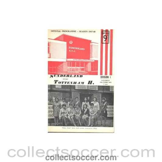 1968 - Sunderland v Tottenham Hotspur official programme 10/02/1968 - Collect Soccer
