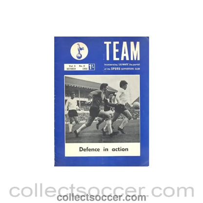 1968 - Team magazine of Tottenham Hotspur of October 1968