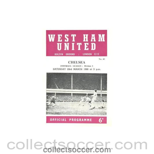 1968 - West Ham United vChelsea official programme 23/03/1968