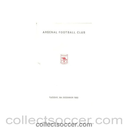 1969 - Arsenal - Dinner & Cabaret to The Honorary Stewards of Arsenal FC menu with ribbon 09/12/1969 - Collect Soccer