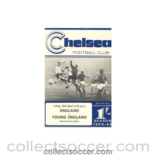 1969 - AtChelsea England v Young England official programme 25/04/1969