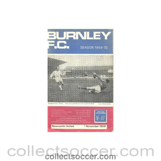 1969 - Burnley v Newcastle United official programme 01/11/1969