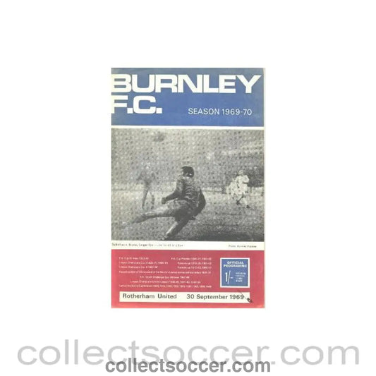1969 - Burnley v Rotherham official programme 30/09/1969
