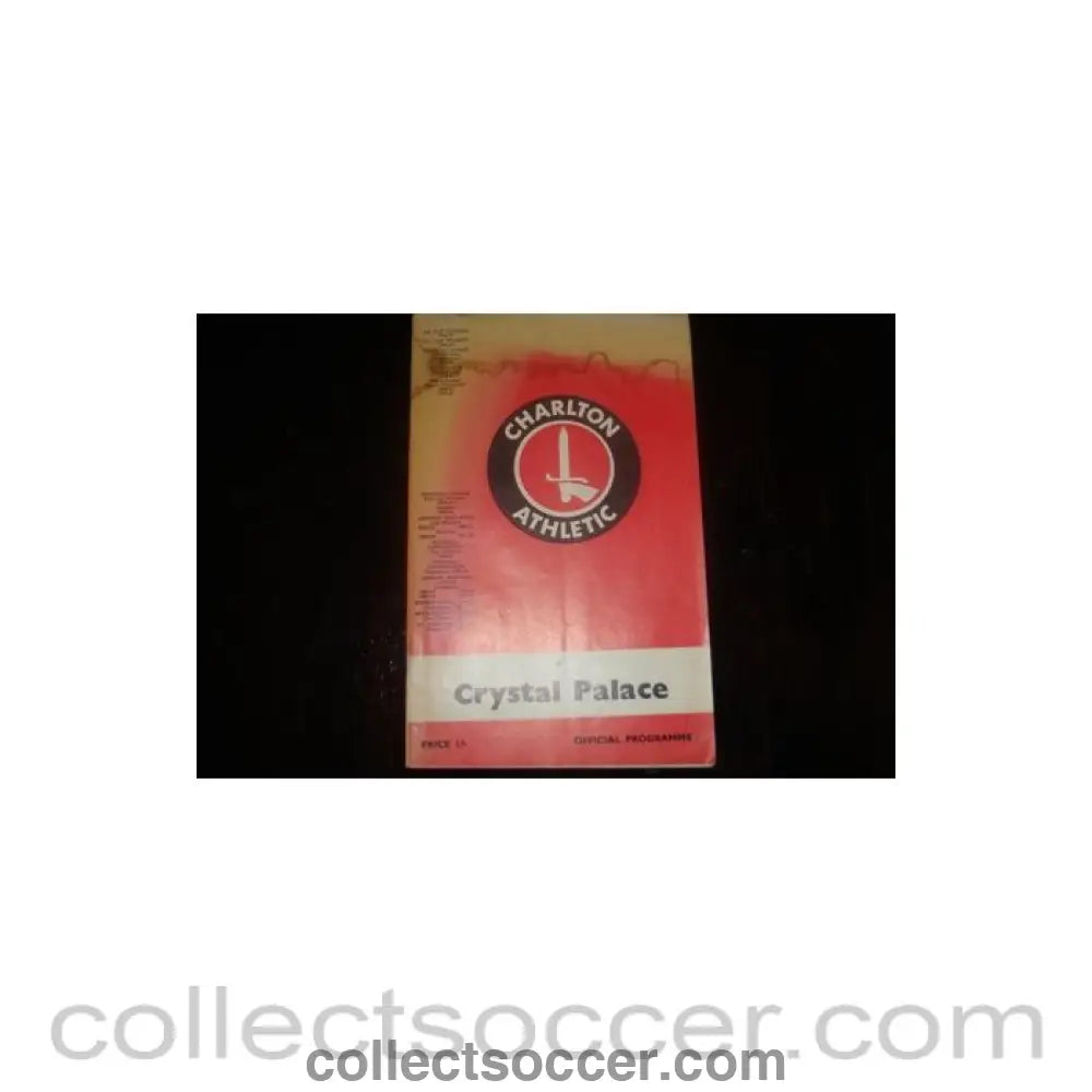1969 - Charlton Athletic v Crystal Palace official programme 22/03/1969