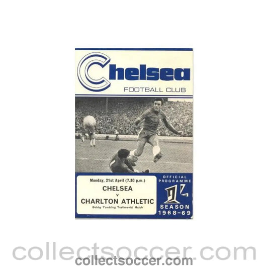 1969 - Chelsea v Charlton Athletic official programme 21/04/1969