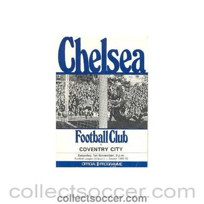 1969 - Chelsea v Coventry City official programme 01/11/1969 Football League - Collect Soccer