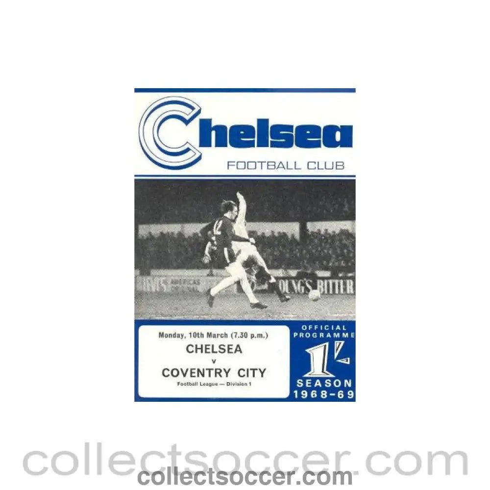 1969 - Chelsea v Coventry City official programme 10/03/1969 - Collect Soccer