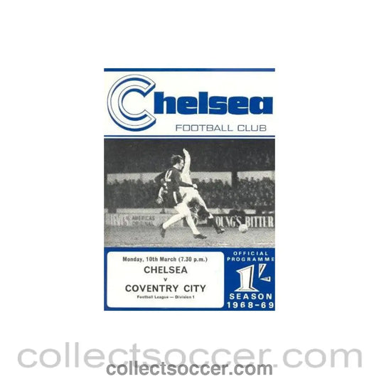 1969 - Chelsea v Coventry City official programme 10/03/1969
