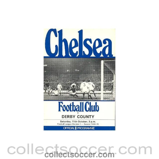 1969 - Chelsea v Derby County official programme 11/10/1969 Football League