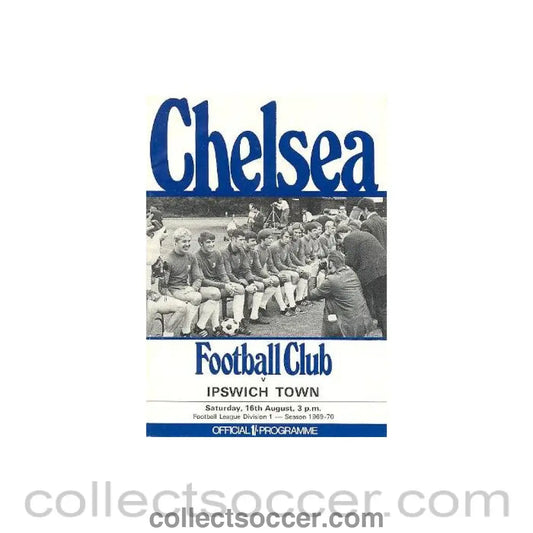 1969 - Chelsea v Ipswich Town official programme 16/08/1969 Football League with Handbook