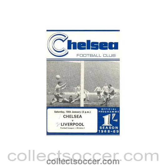 1969 - Chelsea v Liverpool official programme 18/01/1969