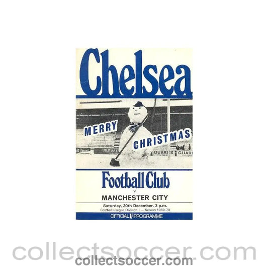 1969 - Chelsea v Manchester City official programme 20/12/1969 Football League