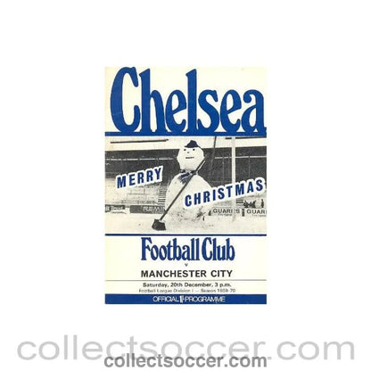 1969 - Chelsea v Manchester City official programme 20/12/1969 Football League - Collect Soccer