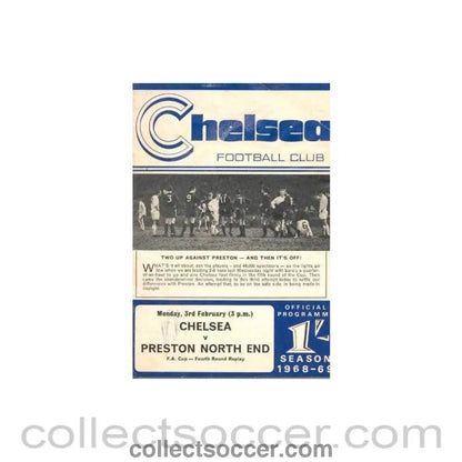 1969 - Chelsea v Preston North End official programme 03/02/1969 - Collect Soccer