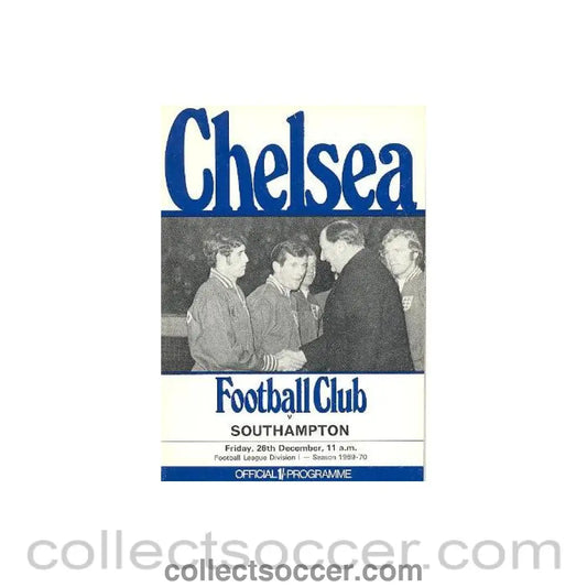 1969 - Chelsea v Southampton official programme 26/12/1969
