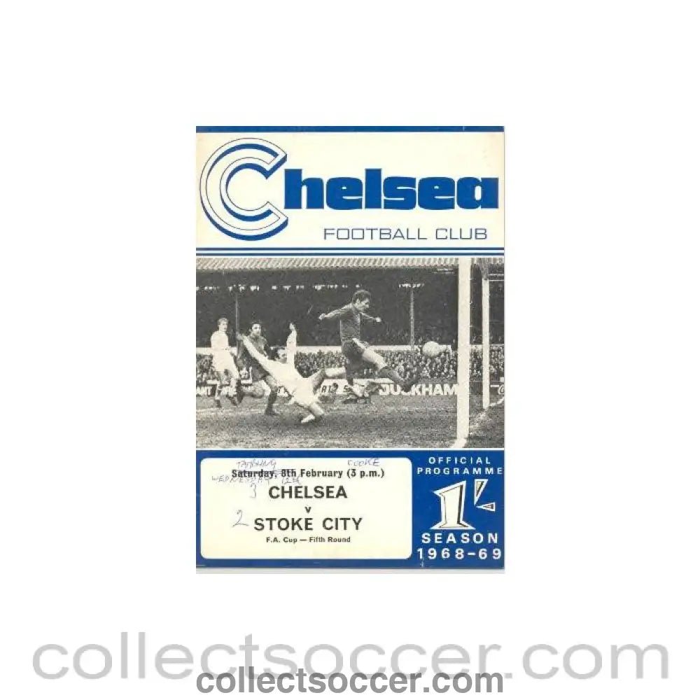1969 - Chelsea v Stoke City official programme 08/02/1969 - Collect Soccer