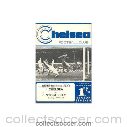 1969 - Chelsea v Stoke City official programme 08/02/1969
