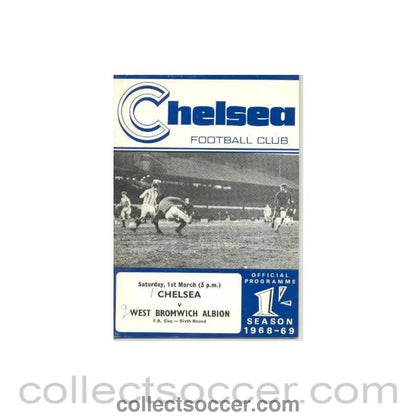 1969 - Chelsea v West Bromwich Albion official programme 01/03/1969 - Collect Soccer
