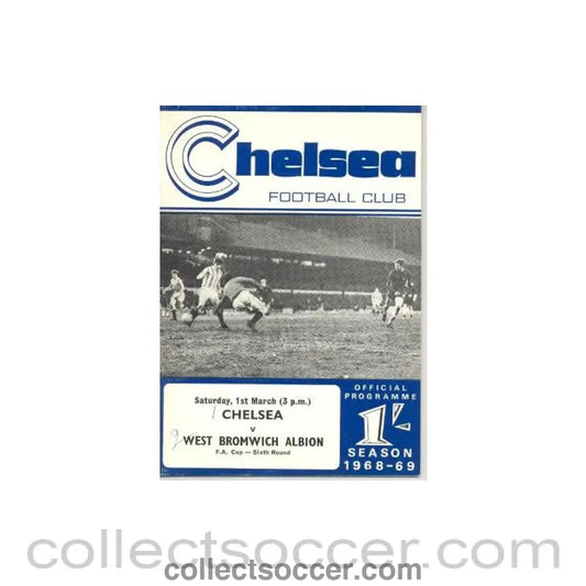 1969 - Chelsea v West Bromwich Albion official programme 01/03/1969