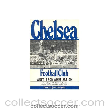 1969 - Chelsea v West Bromwich Albion official programme 18/10/1969 Football League