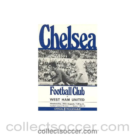 1969 - Chelsea v West Ham United official programme 20/08/1969 Football League